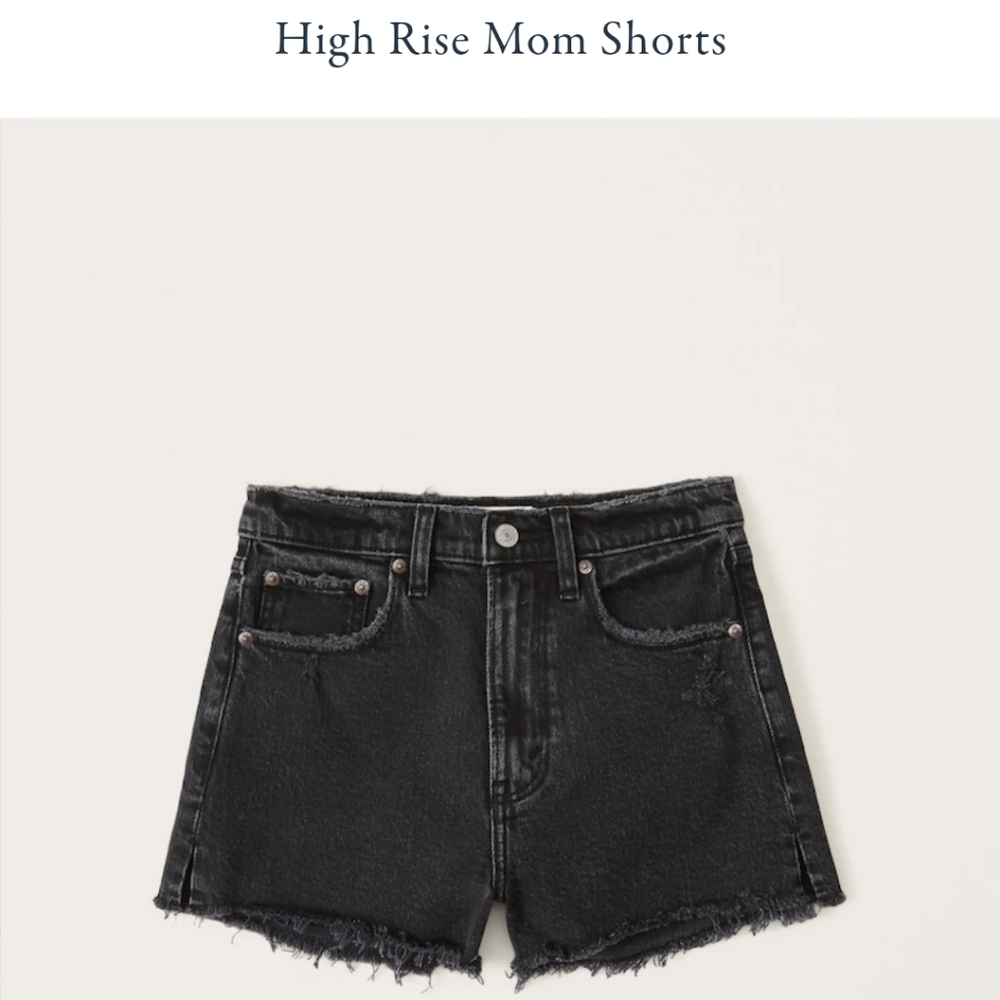 High-Rise Button-Fly Mom Short